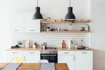 Decorative white kitchen