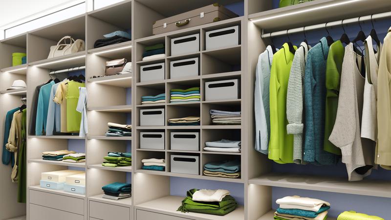 Ergonomic reach in closet design