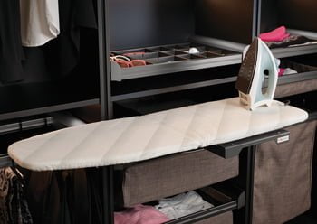 Ironing board slate and white 180 rotation shelf mounted 1 1 | closet baskets