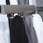 Scarf rack black 6 hooks | closet racks