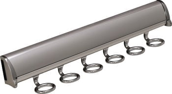 Scarf rack - polished chrome (6 hooks)