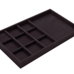 Velvet jewelry tray black | jewelry drawer dividers
