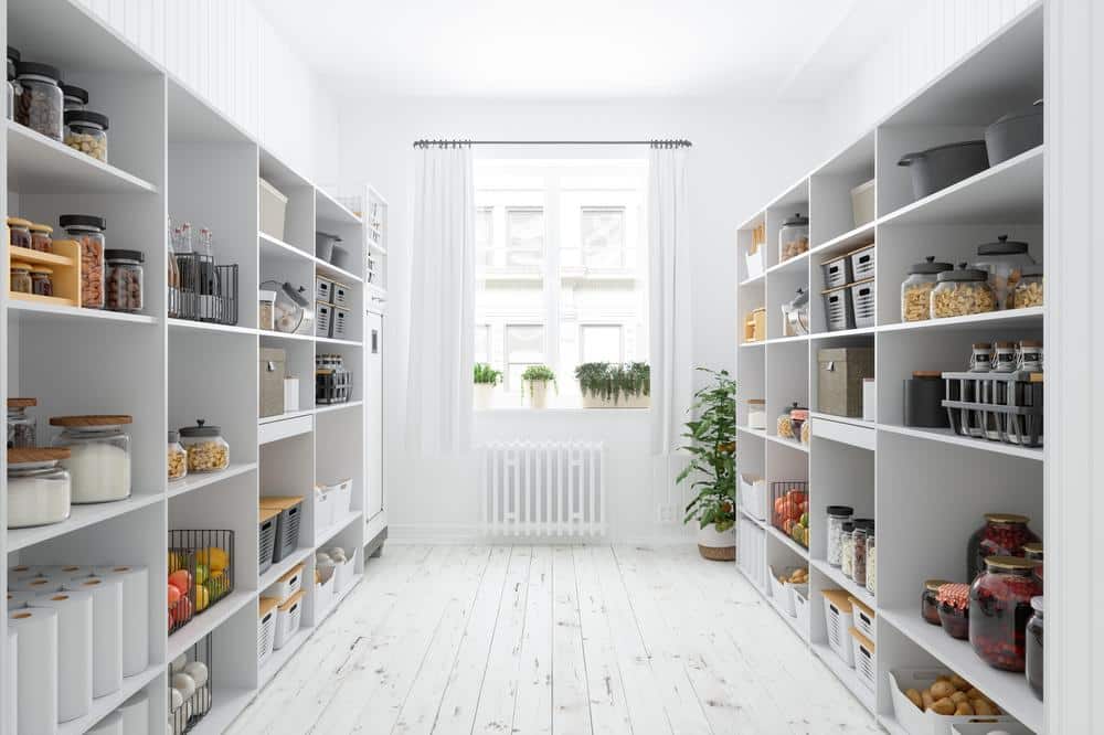 White large walk-in pantry