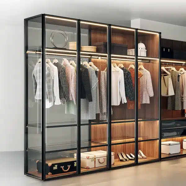 Tempered glass closet