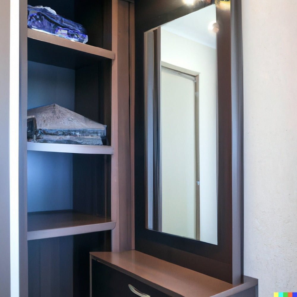 Add a mirror to your reach-in closet