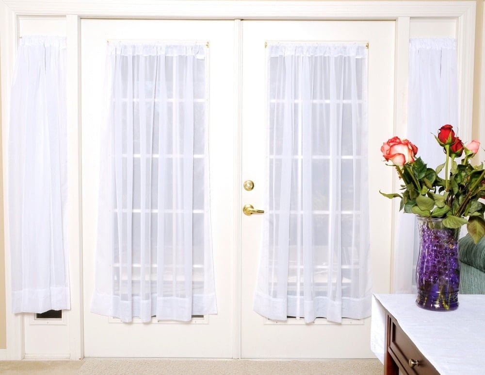 White closet door ideas with curtains