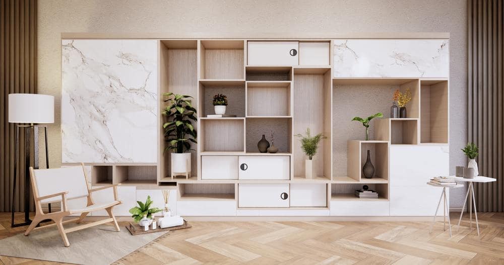 modern living room cabinets drawers and shelves