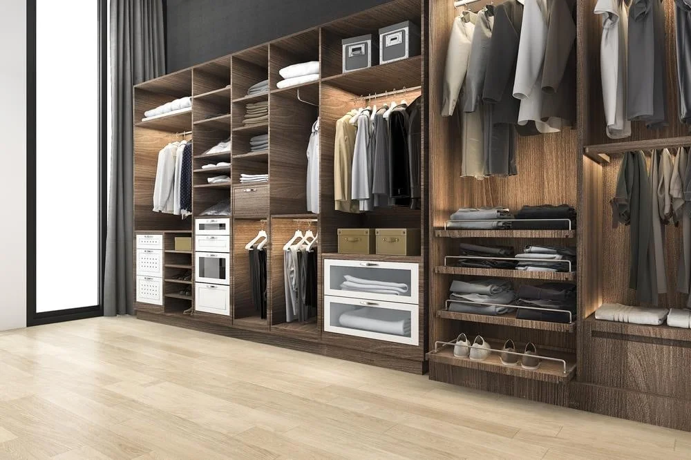 modern open style wardrobe closet
